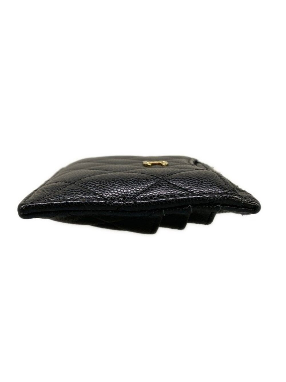 Chanel Coin Case Quilted Black Card with CC Logo Gold - Picture 7 of 13